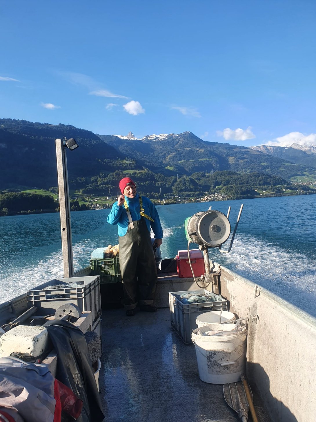 Der fischende Frosch im Schatten der Churfirsten