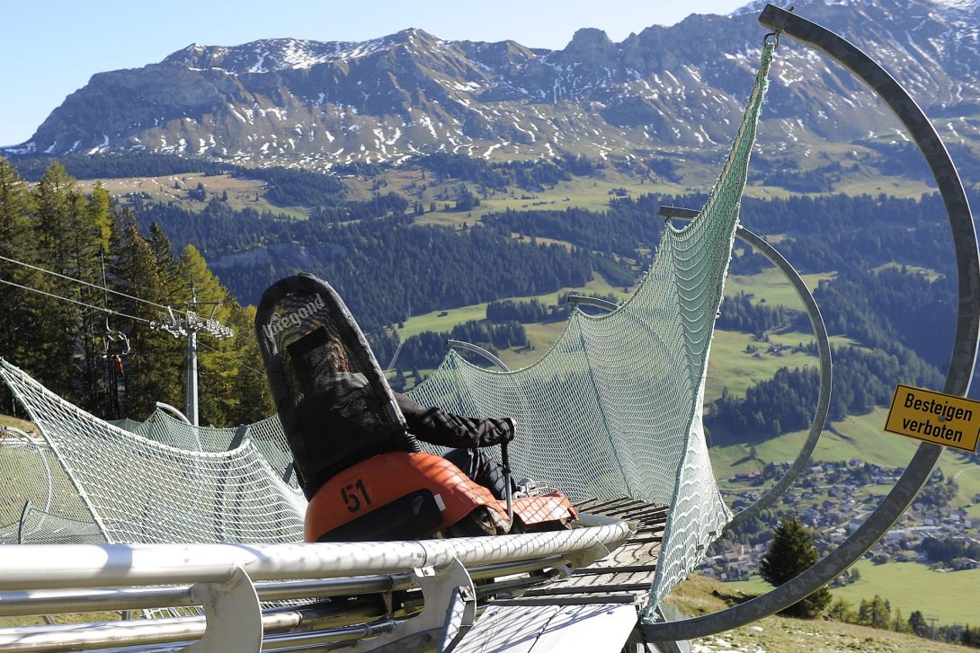 Action am Berg-Rodelbahn Erlebnisberg Pradaschier
